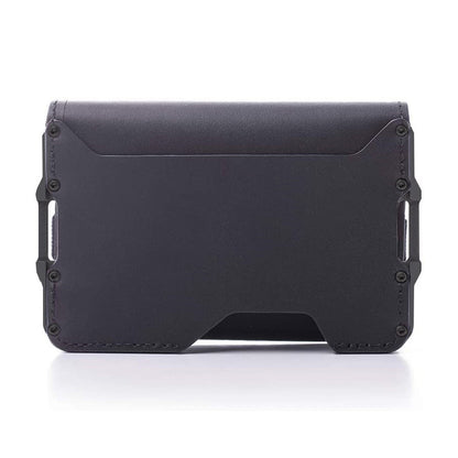 Nueva cartera de aleación de aluminio para exteriores con cepillo antirrobo RFID para hombre