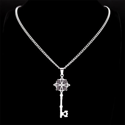 Dije de collar con cruz en forma de llave de moda Chaotian