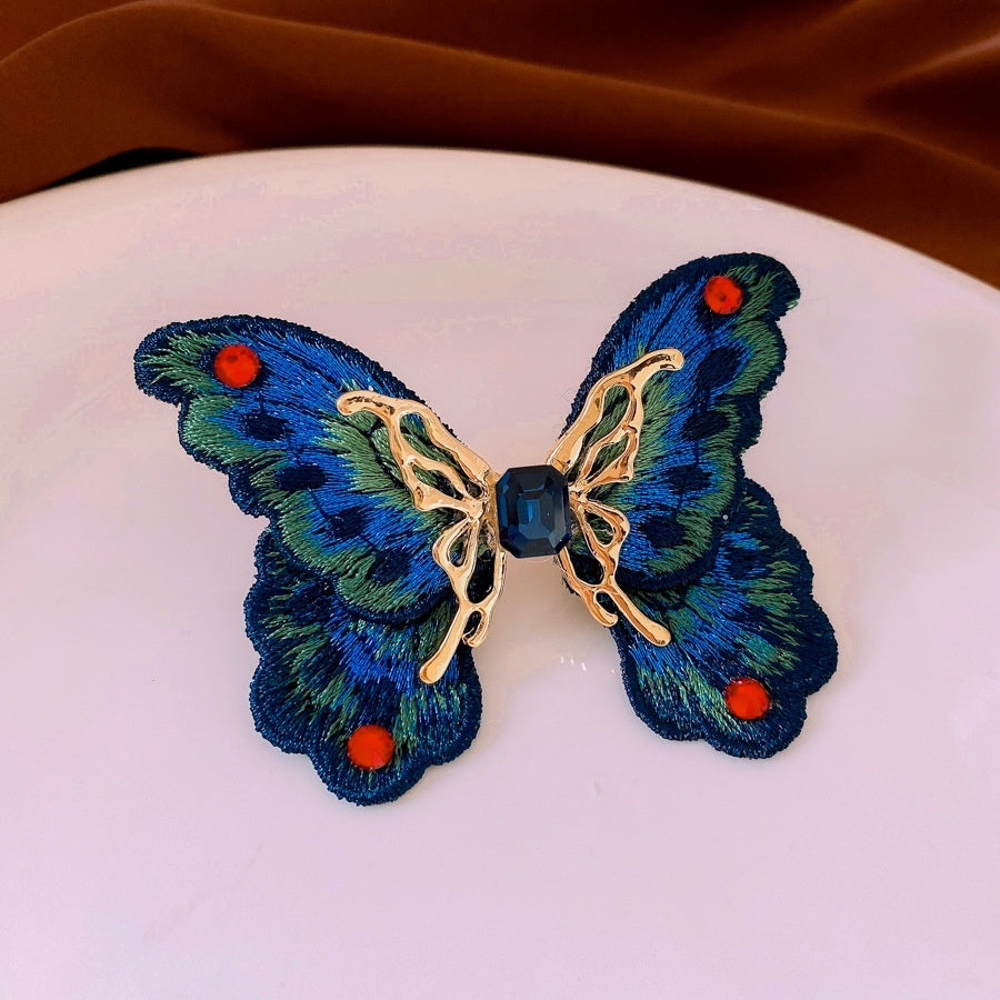 Butterfly Diamond-embedded Open Ring Design Sense Niche Jewelry