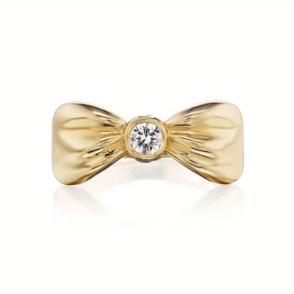 Anillo de lazo de aleación clásico para damas europeas y americanas