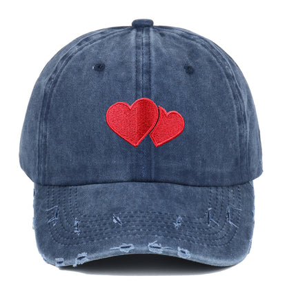 Gorra de béisbol bordada con vaqueros desgastados y desgastados de estilo retro