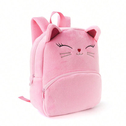 Mochila infantil de peluche con dibujos de animales