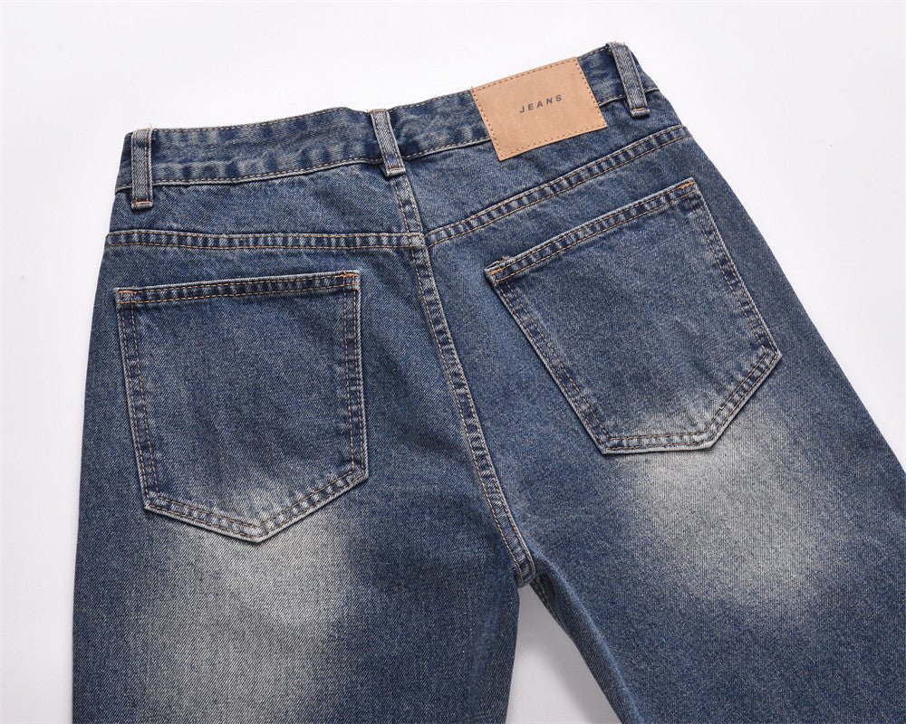 Fashion Horn Denim Pants Men - BAGMODA