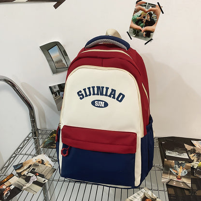 Mochila de viaje para pareja de estudiantes universitarios