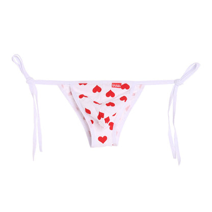 Sports Inspired Bulging Bag Thin Strap Sexy Cotton Underwear