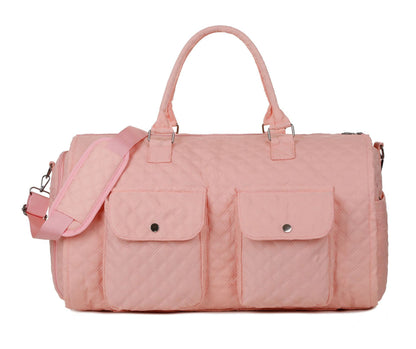 Bolsa de equipaje con bolsa para zapatos, bolsa de almacenamiento para abrigos, bolsa para colgar al hombro con ruedas