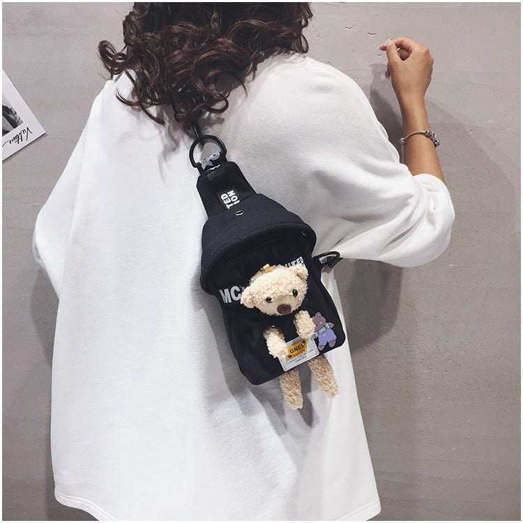 Cute Lamb Canvas Chest Bag