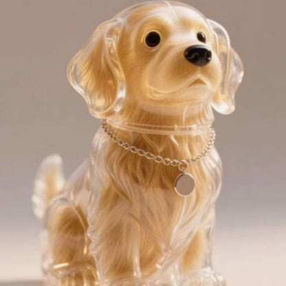 Lindo llavero colgante con forma de perro para guardar pelo