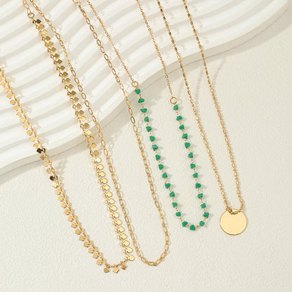 Collar con cuatro gemelos, colgante vintage, joyería para mujer