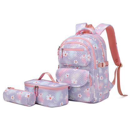 Neuer bedruckter dreiteiliger modischer Schulrucksack