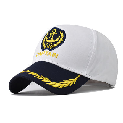 Sombrero vintage de etiqueta de capitán de la Marina