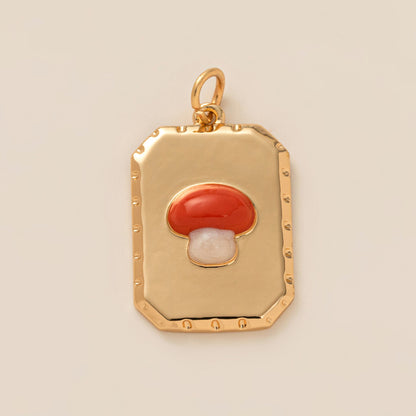 Colgante rectangular con forma de cruz, comida, rosa, cereza, amor y clima