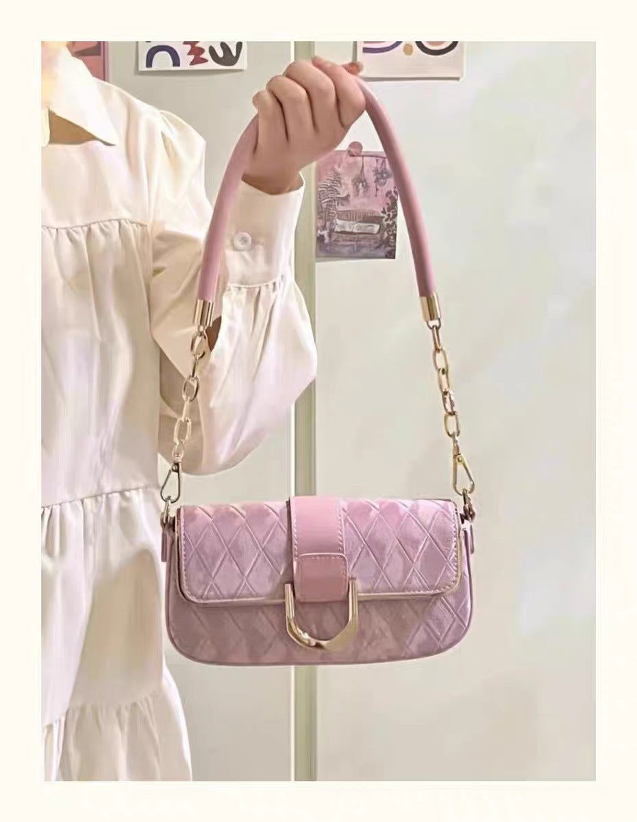 Chain Small Square Bag Shoulder Crossbody Underarm Bag