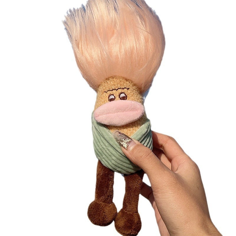 Product Creative Funny Fried Vegetable Doll Keychain