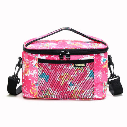 Tragbare, isolierte Lunchtasche aus Oxford-Stoff