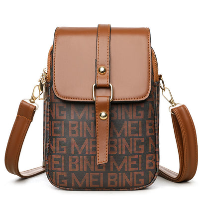 Mini bolso bandolera con estampado retro
