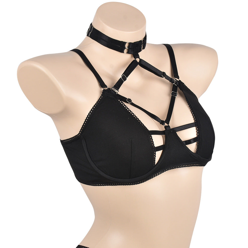 Erotic Lingerie Complex Heavy Industry Temptation Gathered Breasts Sexy Thong Pajamas