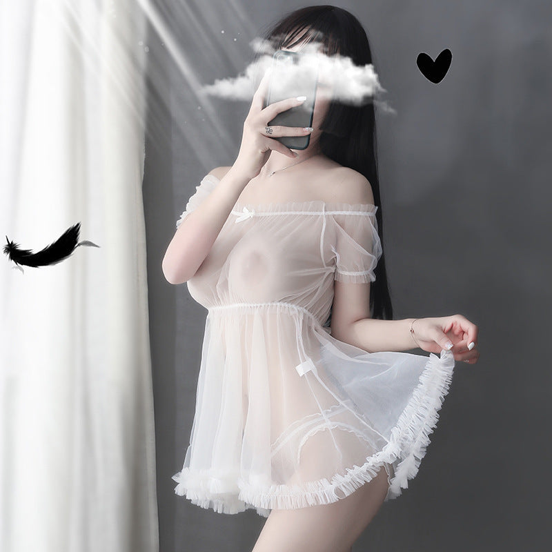 Plus Size Fat MM Erotic Pajamas Lace