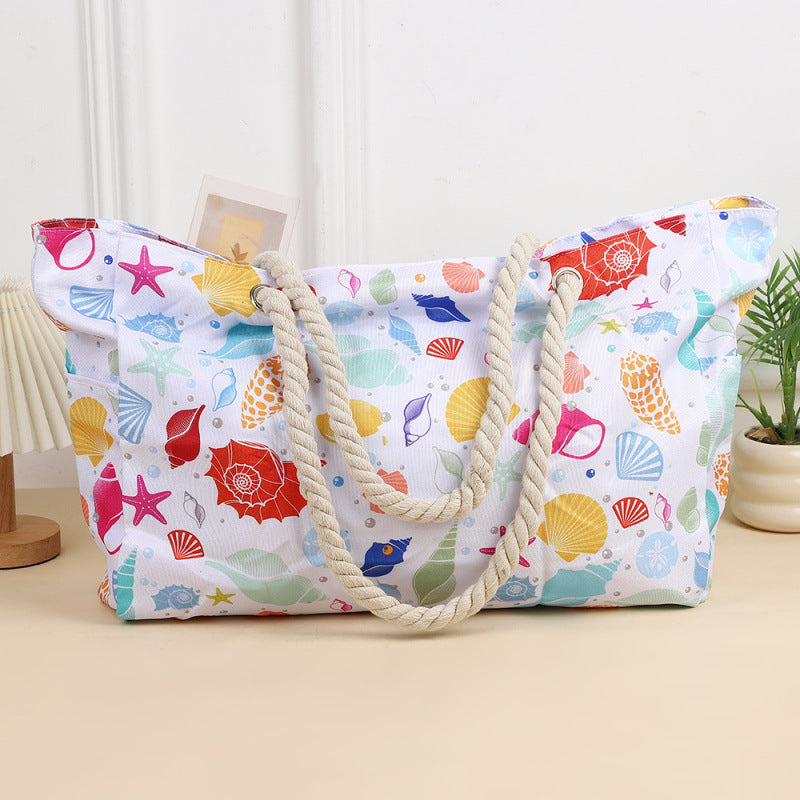 Tragbare Strandtasche aus Segeltuch