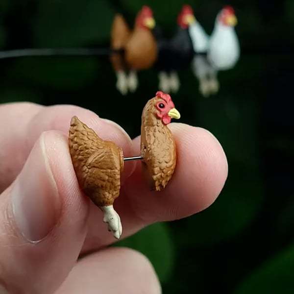 Creative Personality Simplicity Fashion Chicken-shaped Earrings