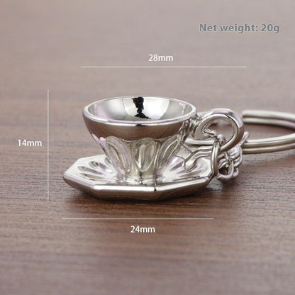 3D Kaffee Schlüsselanhänger Metall Autoschlüssel Anhänger