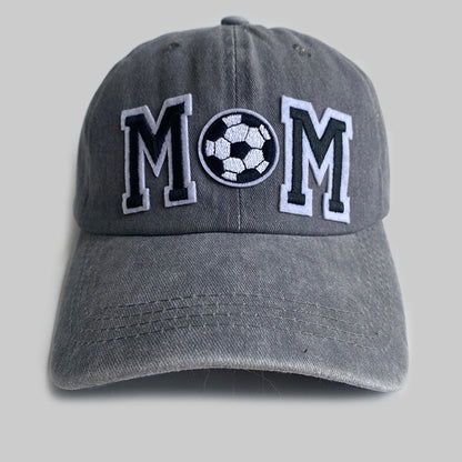 Retro Simple Football Mom Letter Bestickte Baseballkappe