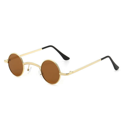 Gafas de sol retro de montura redonda pequeña a la moda para hombres y mujeres