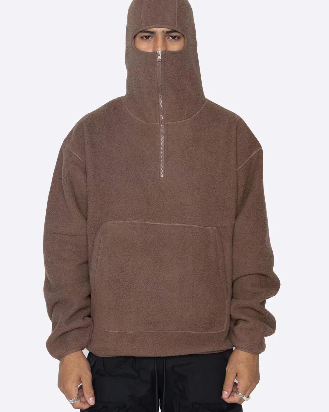 Trendy Men's Casual Brushed Hoody Zipper
