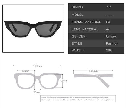 Gafas de sol con cadena y ojo de gato para mujer