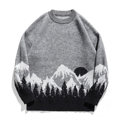 Suéter de cuello redondo de otoño e invierno para hombre de talla grande