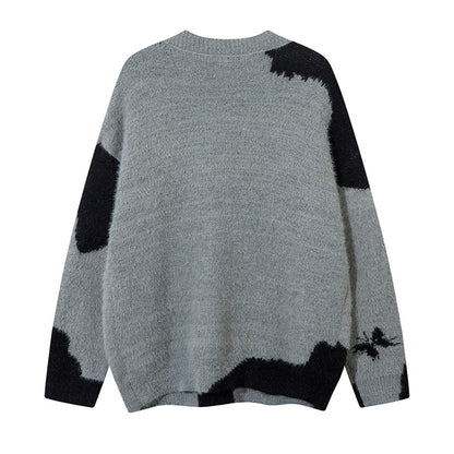 Niche Dark Butterfly V-neck Sweater Coat