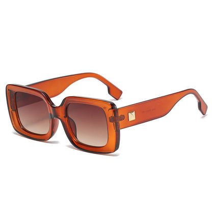 Neu Retro Quadrat Große Rahmen Sonnenbrille Männer Und Frauen