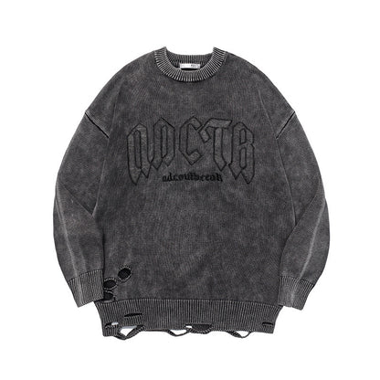 American Vintage High Street Washed Old Split Sweater Male