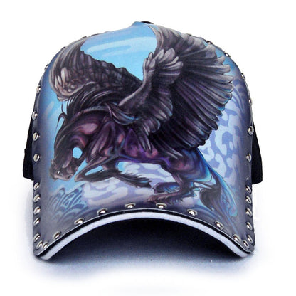Gorra de béisbol con visera rígida y ala ancha impresa en 3D