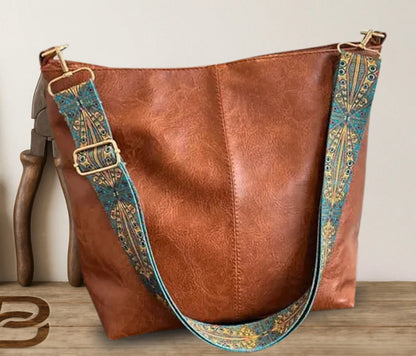 Bolso bandolera retro de banda ancha