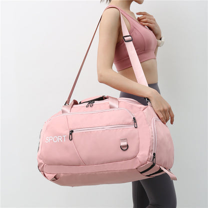 Gepäcktaschen für Frauen Handtasche Oxford Herren Fitness Gym Umhängetasche Wasserdichter Sport Reiserucksack mit Schuhfach