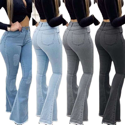 Pantalones vaqueros elásticos de moda para mujer
