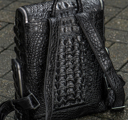 Mochila de piel de cocodrilo hecha a mano Kurayoshi