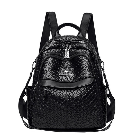 Mochila de viaje de cuero de gran capacidad