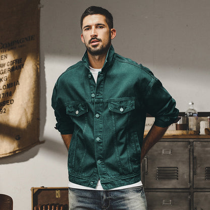 Chaqueta vaquera clásica americana vintage para hombre