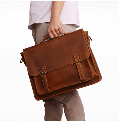 Herren Business Aktentasche aus echtem Leder