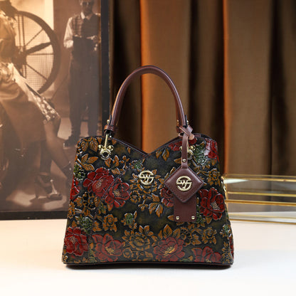 Bolso de lujo retro de gran capacidad para mujer