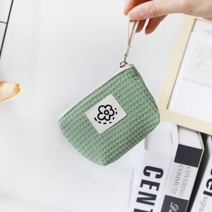 Bonita y sencilla bolsa de almacenamiento con forma de gofre para mujer