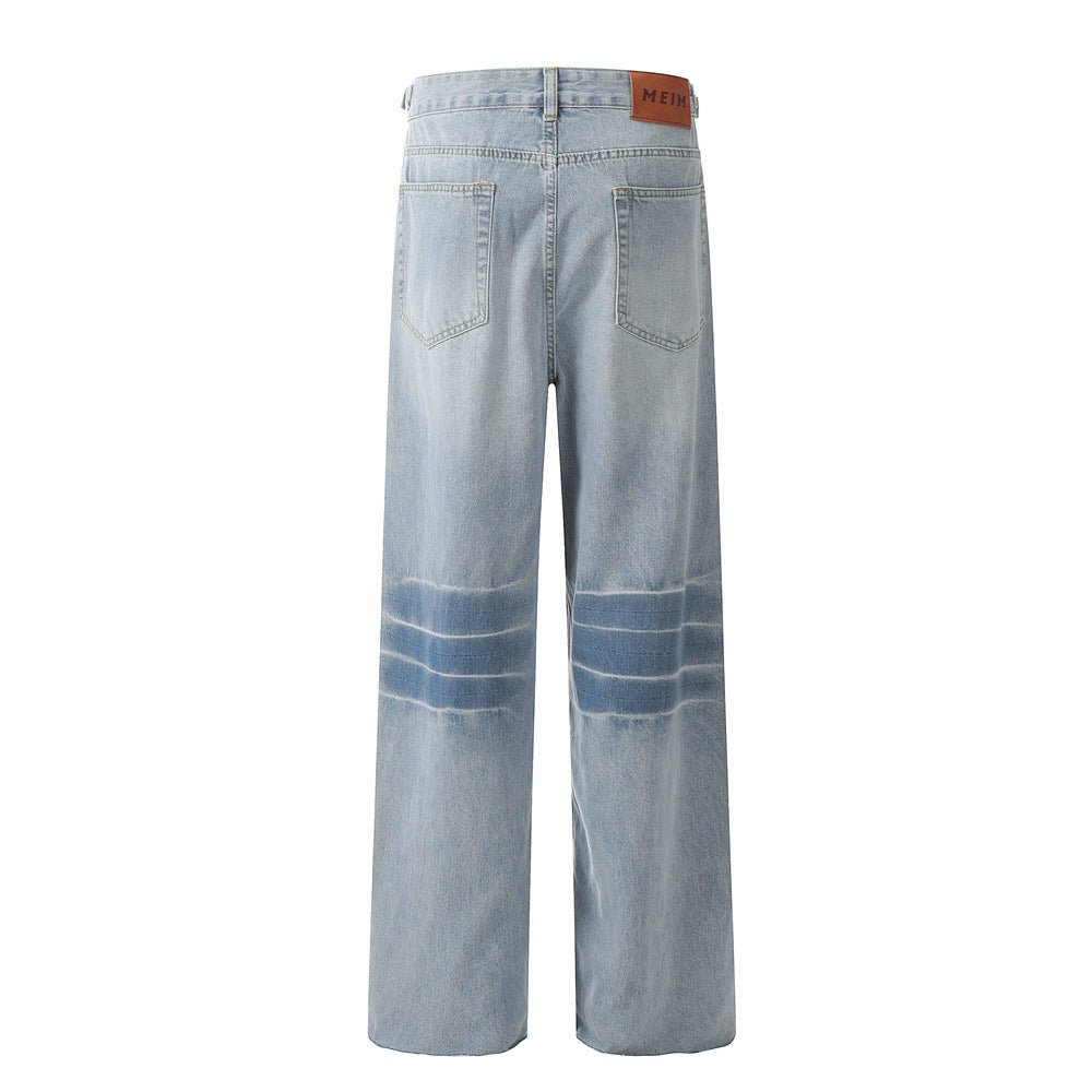 Fashion Gradient Denim Straight - leg Pants Men - BAGMODA