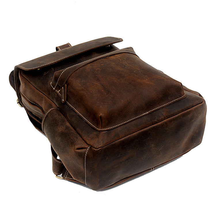 Horse Leather Korean Backpack