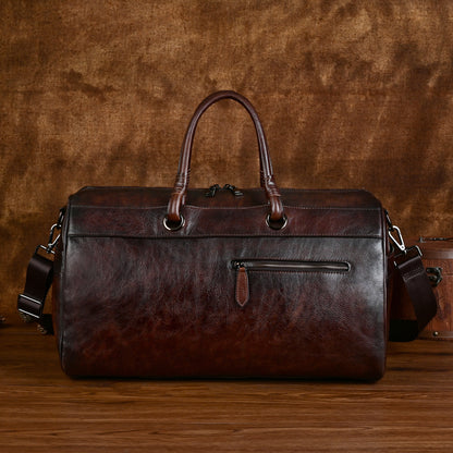 Handgefertigtes Leder im Retro-Stil mit großem Fassungsvermögen