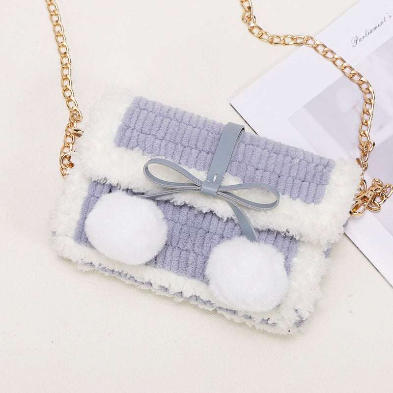 Weaving Bag Wool DIY Hand Woven Bag Knitting Self Made Self Knitting Material Bag