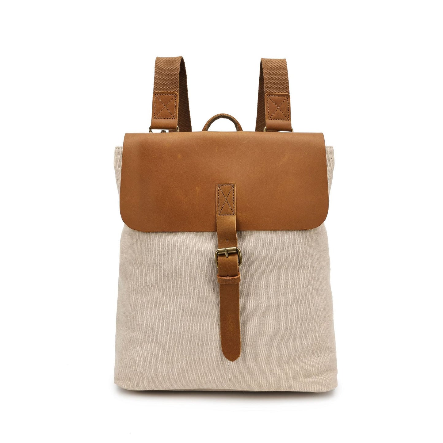 Mochila minimalista informal de piel de caballo