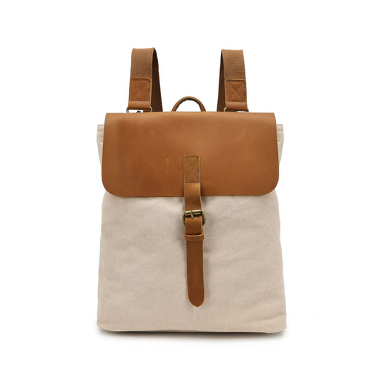 Horse Leather Casual Minimalist Backpack