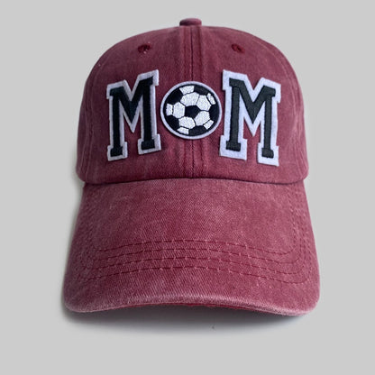 Retro Simple Football Mom Letter Bestickte Baseballkappe